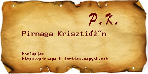 Pirnaga Krisztián névjegykártya
